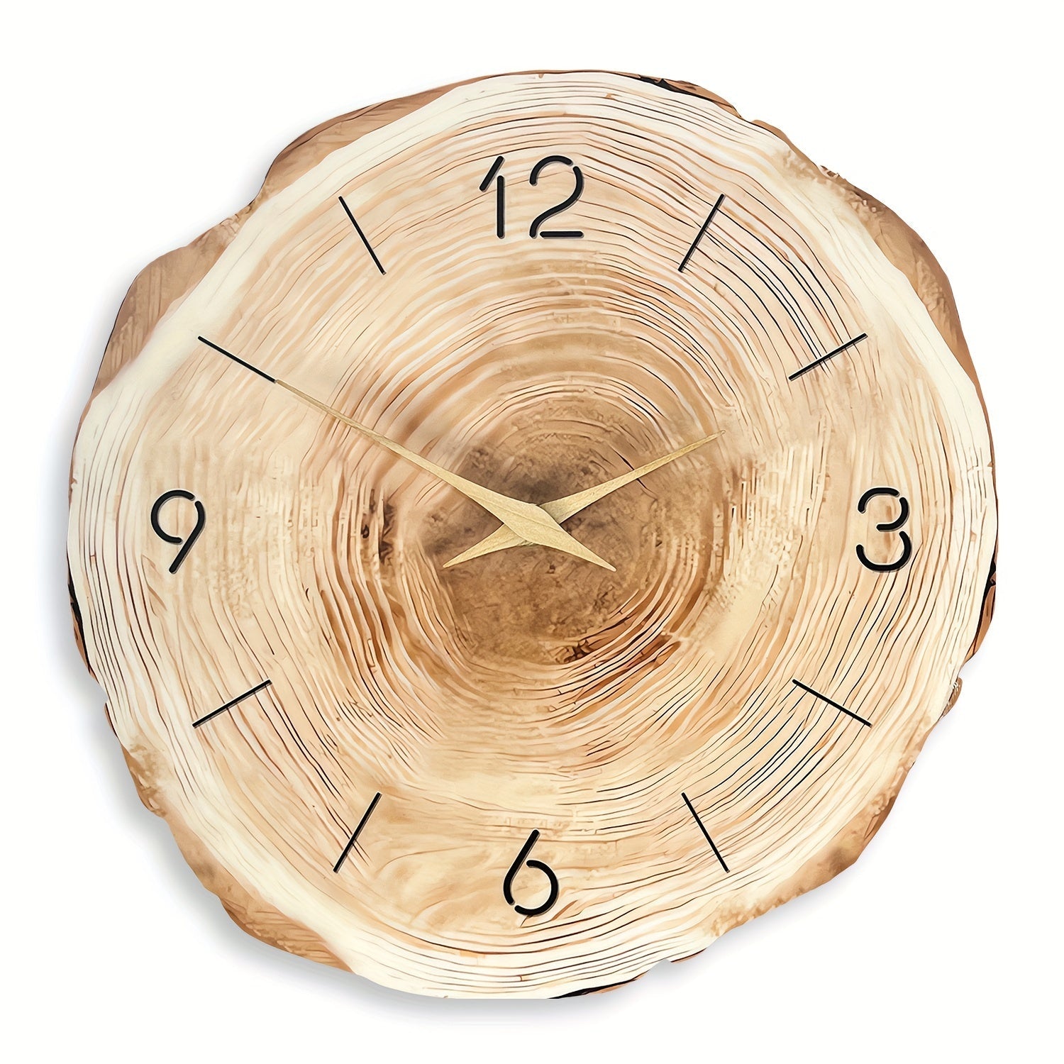 SerenityTime - Silent Quartz Wall Clock with Wood-Look Frame