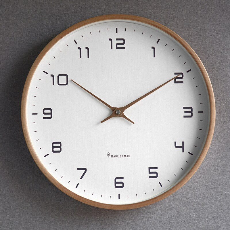 NordicGlow Wooden Wall Clock - Minimalist Scandinavian Design for Timeless Elegance