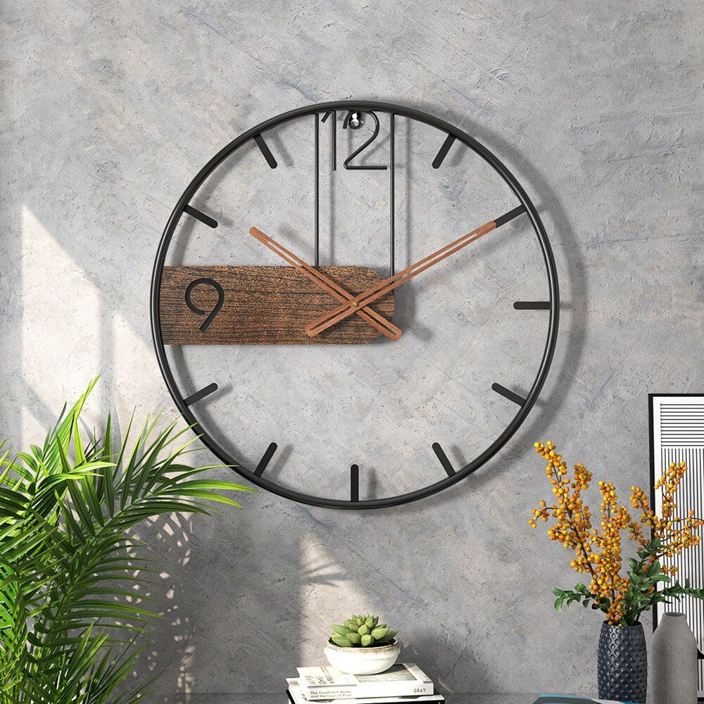 IronOak - Modern Wall Clock with Timeless Elegance