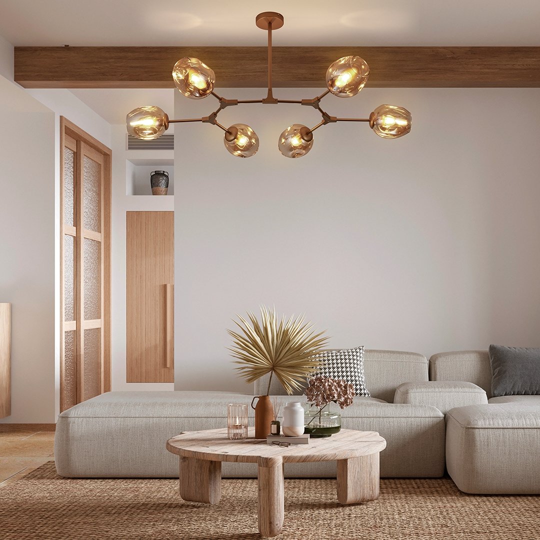 Luminous Heights: Modern Adjustable LED Pendant Light for Warm Ambience in Living and Dining Rooms