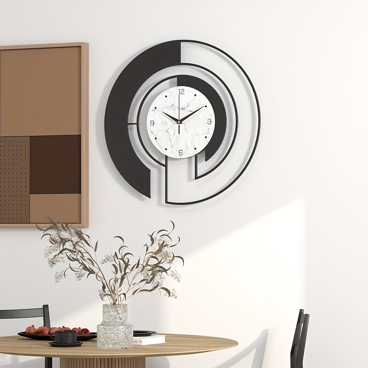 GeoLine - Silent Geometric Metal Wall Clock