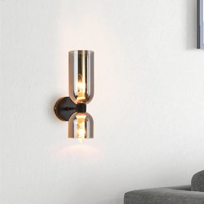 Luminous Duo – Stylish and Elegant Double-Headed Glass Wall Light to Enhance Your Home Decor