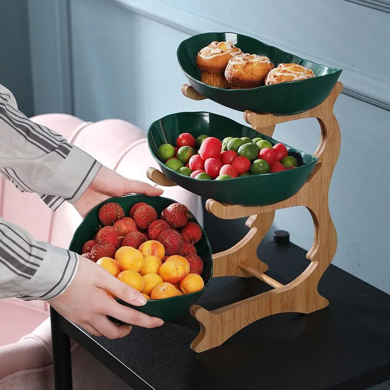 Frugtskål med træramme