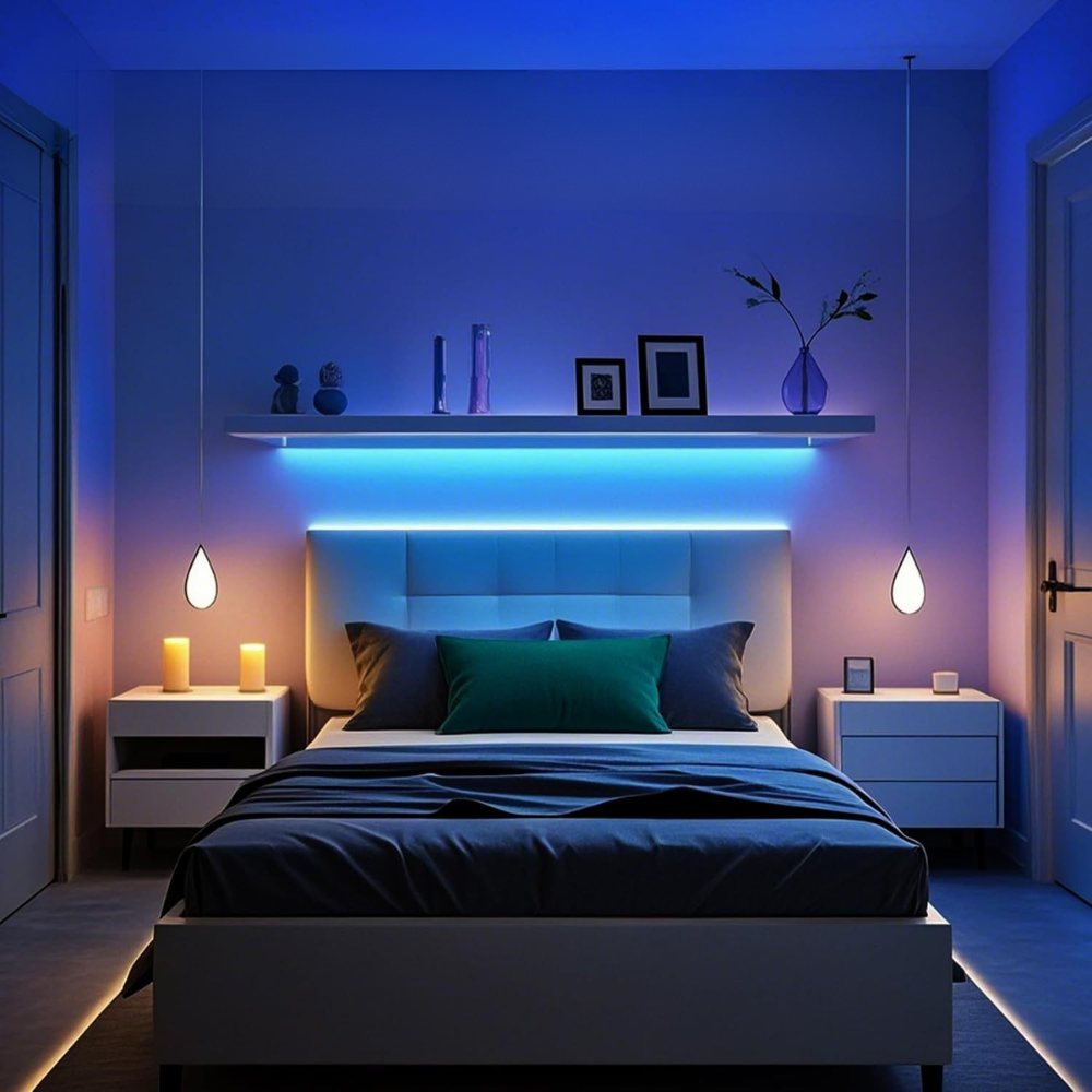 LED-strips lys farveskiftende rum belysning