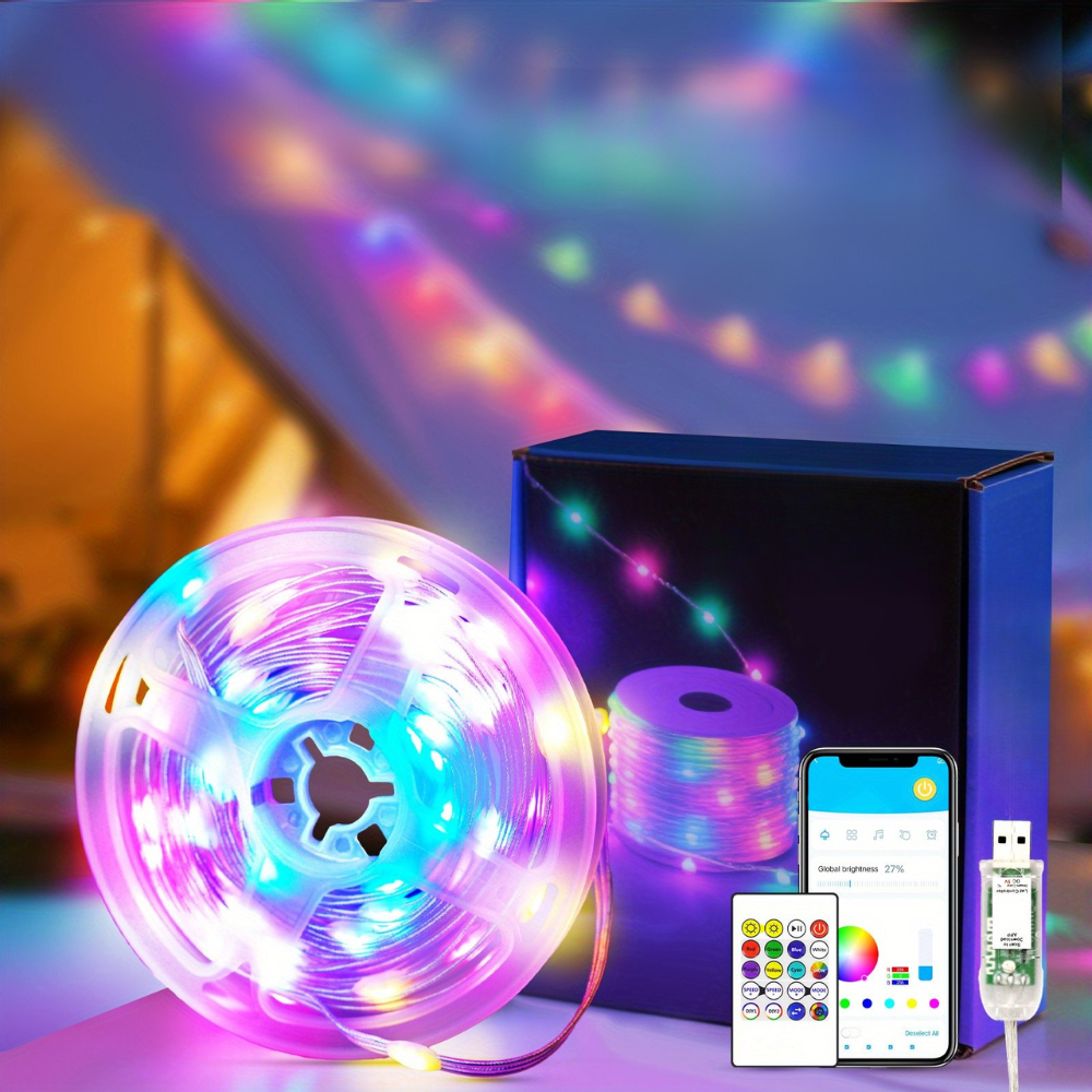 LED-strips lys farveskiftende rum belysning