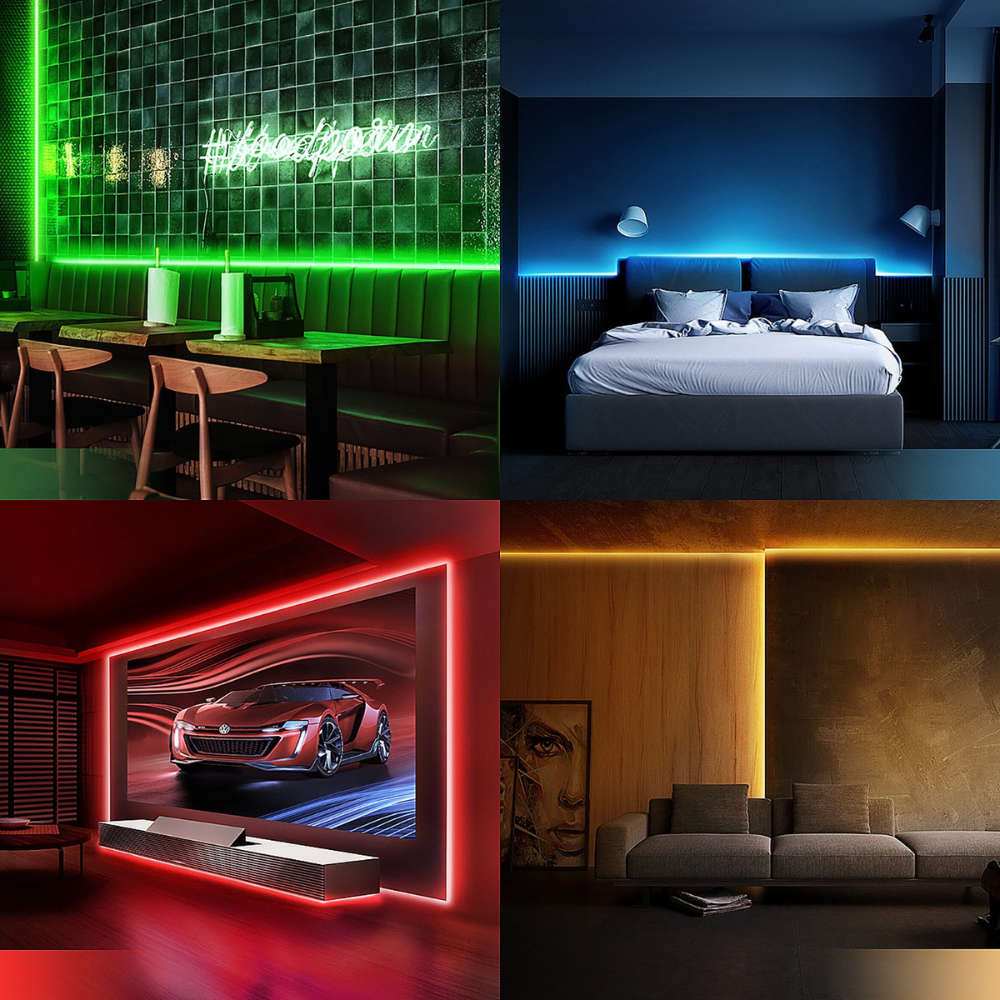 LED-strips lys musik synkronisering farveskiftende