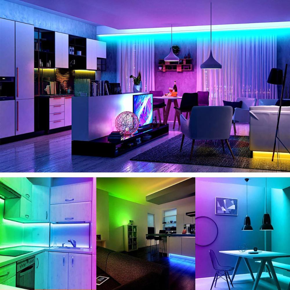 LED-strips lys musik synkronisering farveskiftende