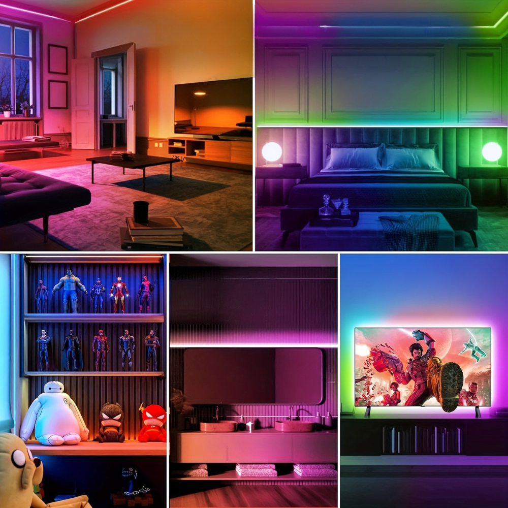 LED-strips med farveskiftende belysning til hjemmet