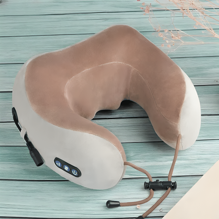 Nakkepude Massager Fløjl Hukommelsesskum Rejse