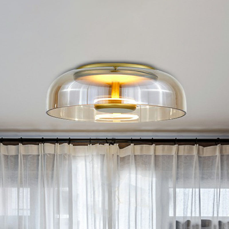 AuroraGlow - Modern LED Ceiling Light with Glass Design