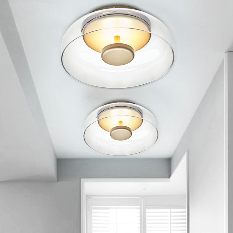 AuroraGlow - Modern LED Ceiling Light with Glass Design