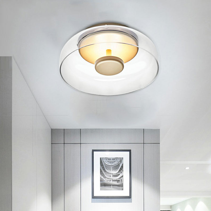 AuroraGlow - Modern LED Ceiling Light with Glass Design