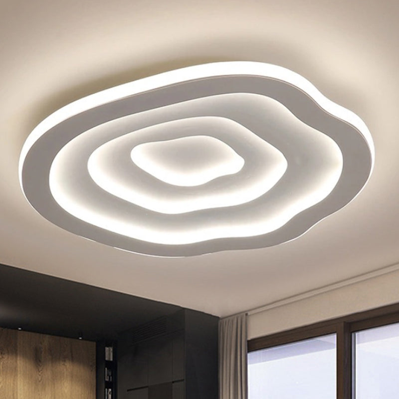 WaveGlow - Modern Acrylic LED Ceiling Fixture with Adjustable Warm/White Lighting