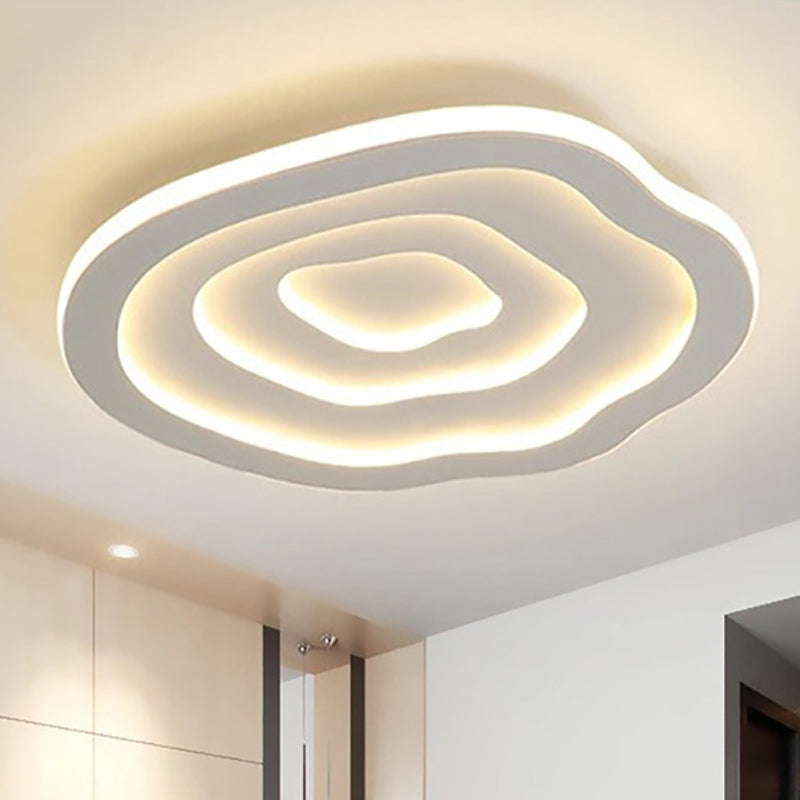 WaveGlow - Modern Acrylic LED Ceiling Fixture with Adjustable Warm/White Lighting