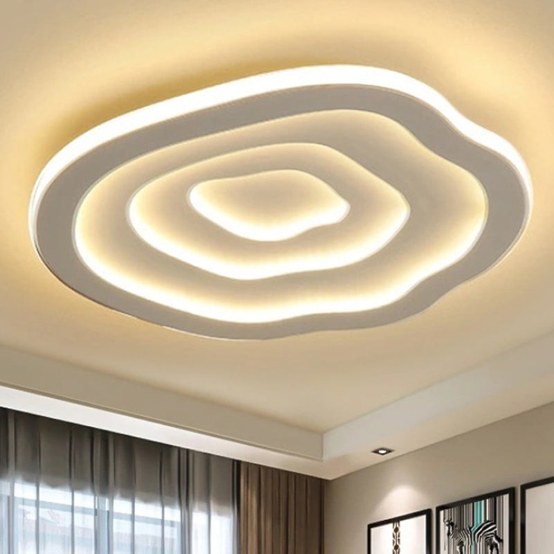 WaveGlow - Modern Acrylic LED Ceiling Fixture with Adjustable Warm/White Lighting