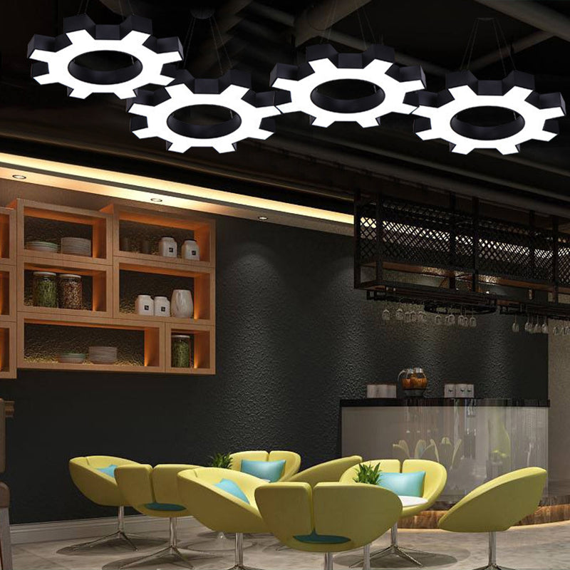 GearGlow - Industrial Gear LED Pendant Light for Modern Spaces