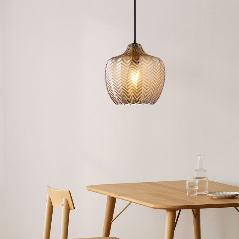 WaveAura - Modern Glass Pendant Light with Wavy Shade