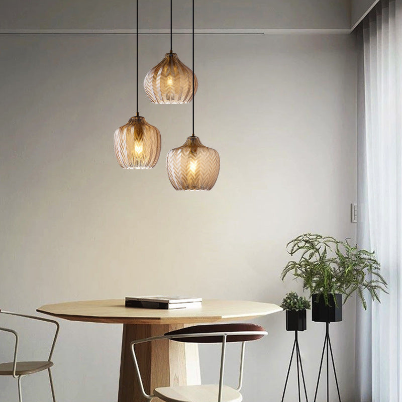 WaveAura - Modern Glass Pendant Light with Wavy Shade