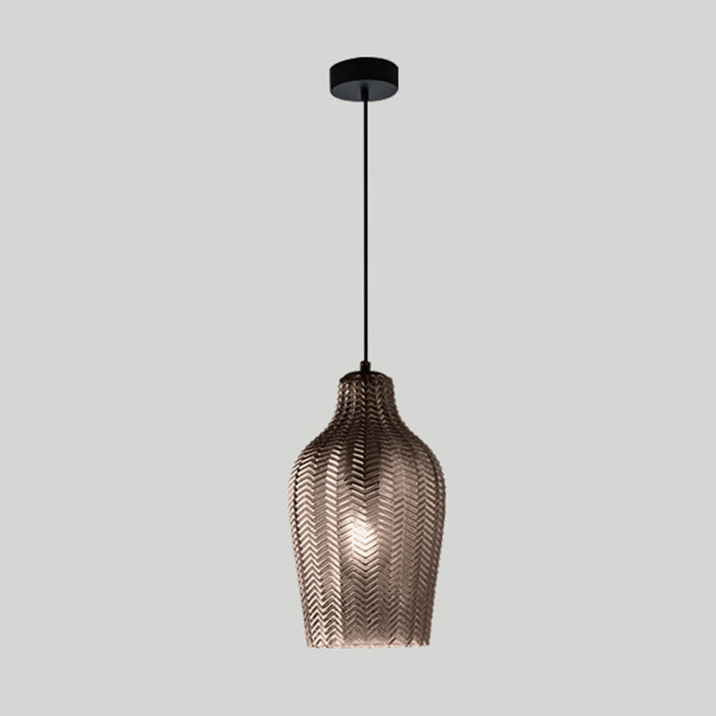 WaveAura - Modern Glass Pendant Light with Wavy Shade