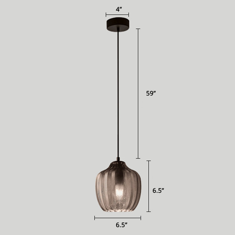 WaveAura - Modern Glass Pendant Light with Wavy Shade