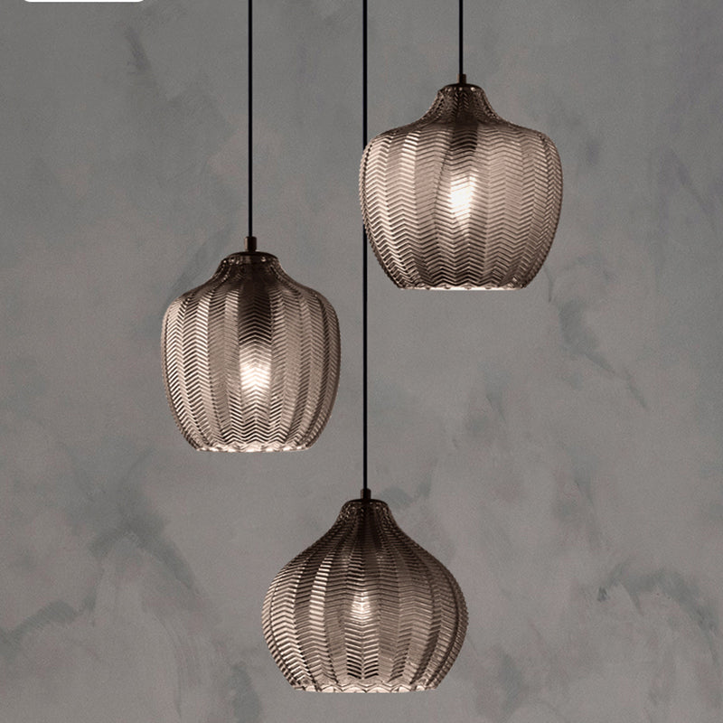 WaveAura - Modern Glass Pendant Light with Wavy Shade