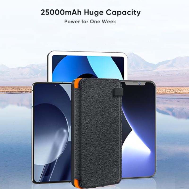 25000mAh Hochleistungs-Solar-Powerbank - Schnellladung - Image 9