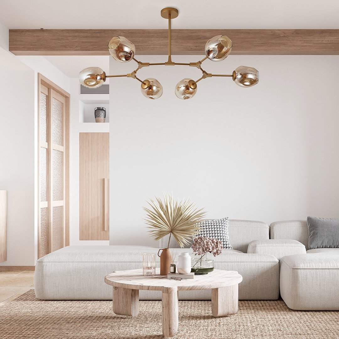 Luminous Heights: Modern Adjustable LED Pendant Light for Warm Ambience in Living and Dining Rooms