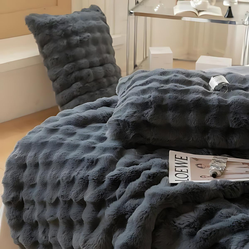 Falsk pels fleece tæppe