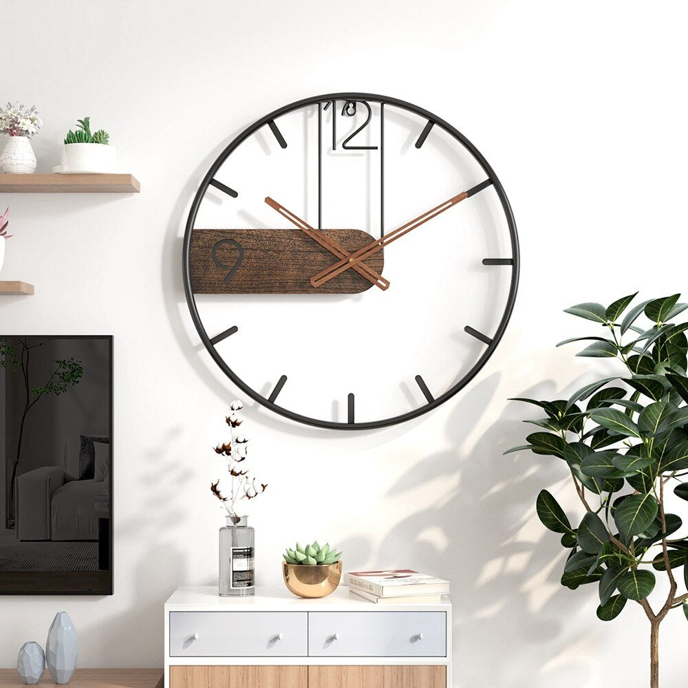 IronOak - Modern Wall Clock with Timeless Elegance