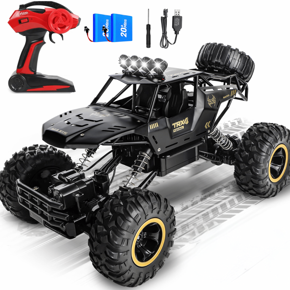 Voiture télécommandée avec roues tout-terrain monstrueuses
