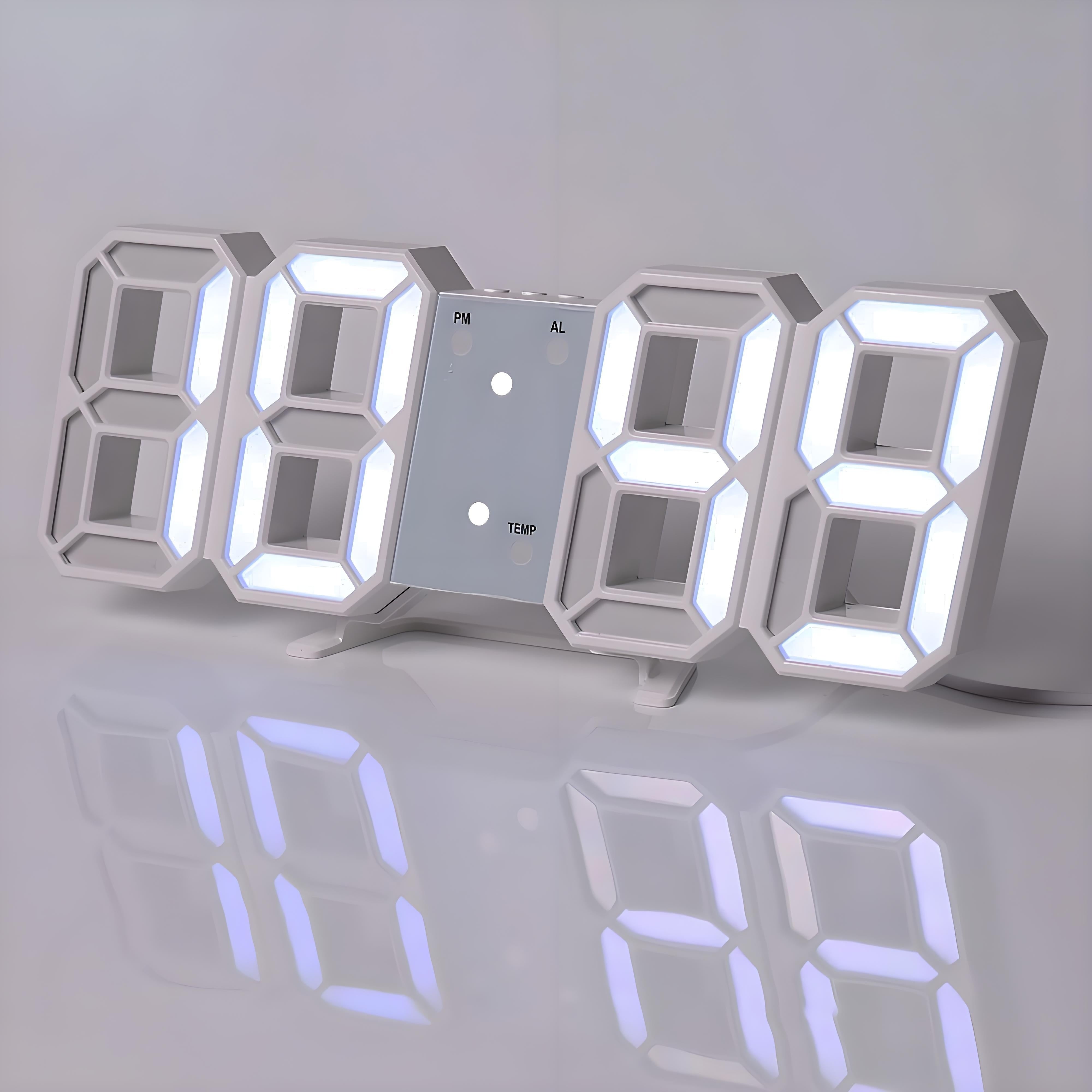 DigiGlow - LED 3D Digital Clock with Calendar & Temperature Display