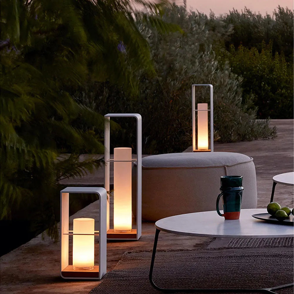 Udendørs gulvlampe solmetal LED-lys
