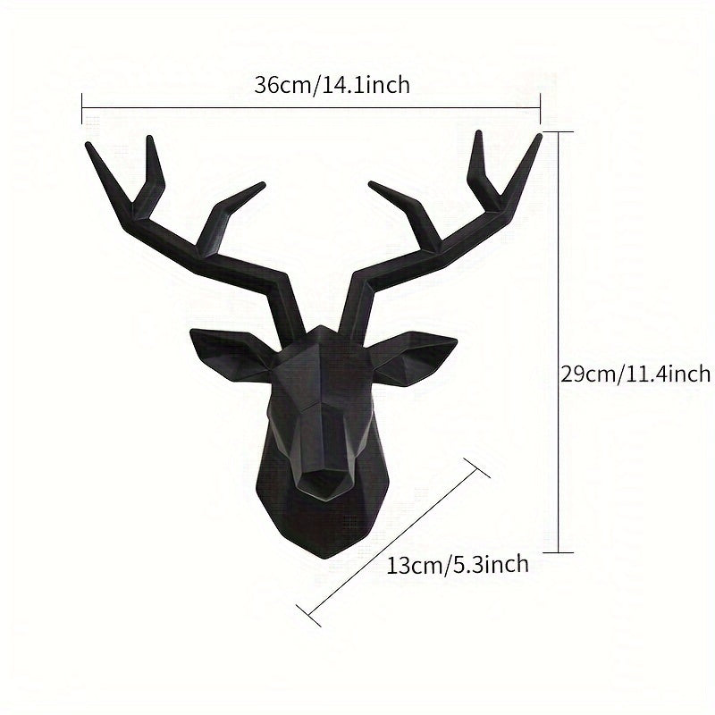 DeerDesign - Geometric Deer Head Wall Sculpture