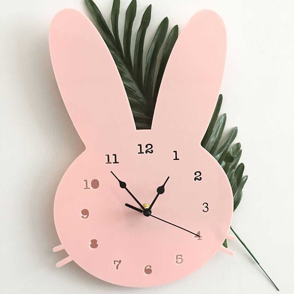 BunnyGlow - Adorable Kids' Wall Clock