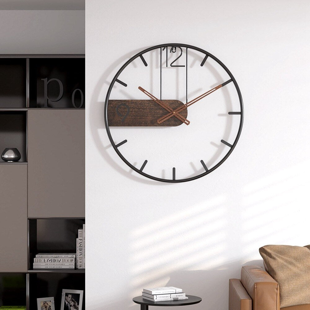 IronOak - Modern Wall Clock with Timeless Elegance