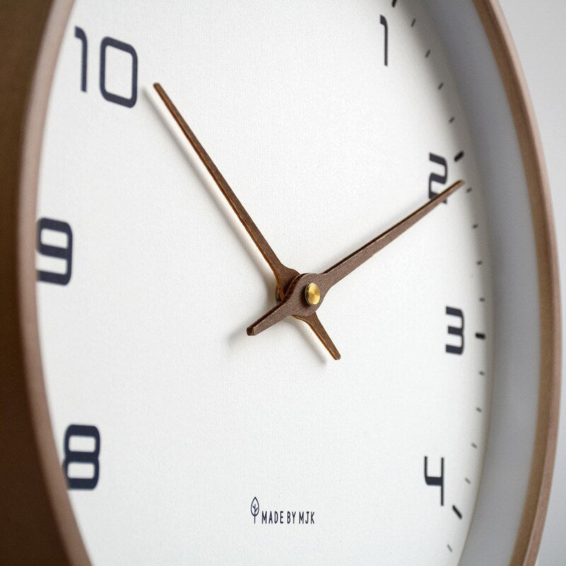 NordicGlow Wooden Wall Clock - Minimalist Scandinavian Design for Timeless Elegance