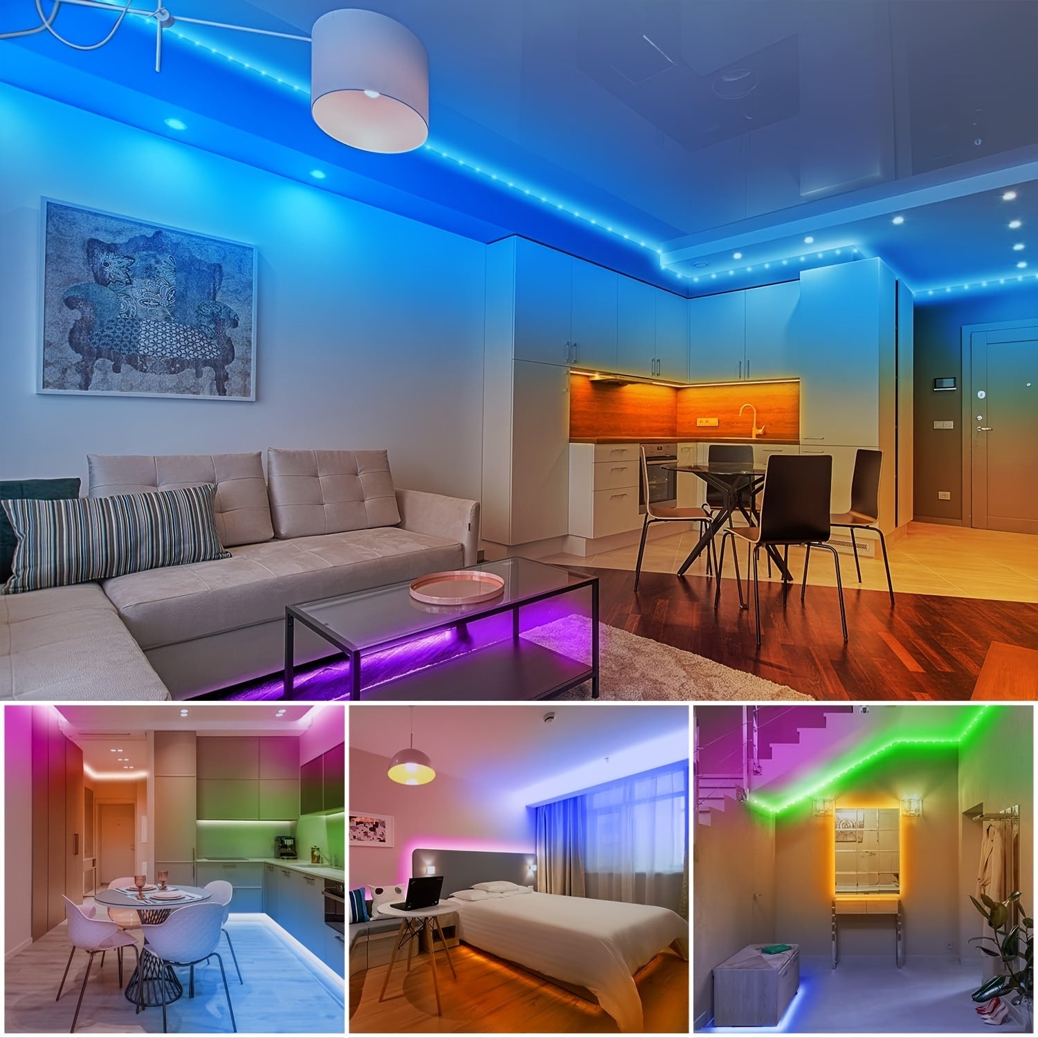 LED-strips med farveskift og fjernbetjening