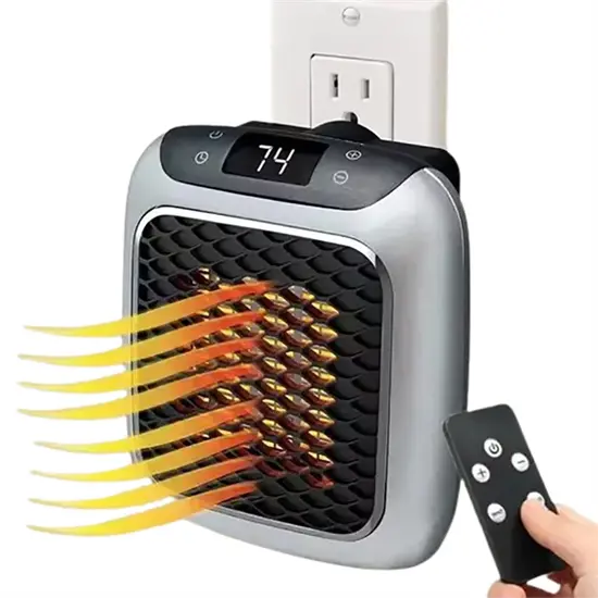 Elektrisk keramisk kompakt rumvarmer med timer og sikkerhed