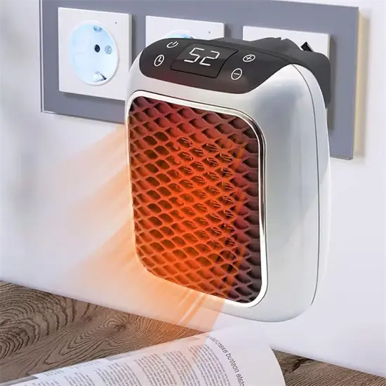 Elektrisk keramisk kompakt rumvarmer med timer og sikkerhed