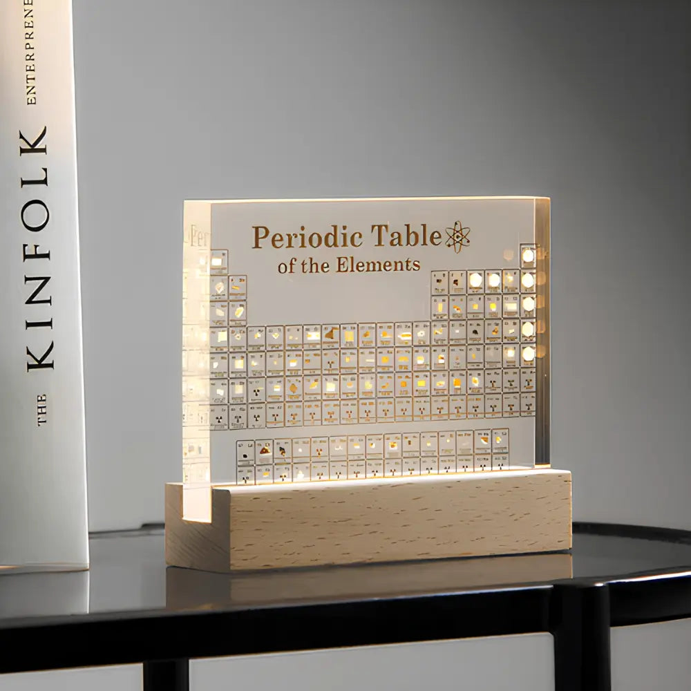 Bordlampe Akryl Periodisk Tabel Display