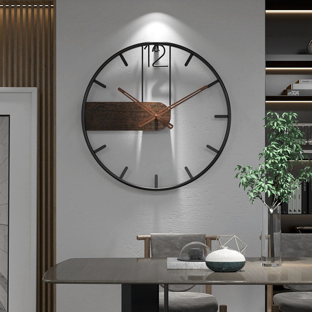 IronOak - Modern Wall Clock with Timeless Elegance