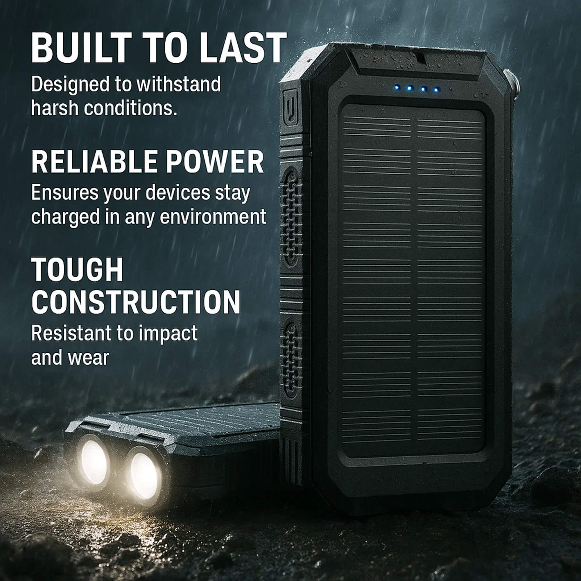 500000mAh Solar Charger Waterproof Power Bank External - Image 2