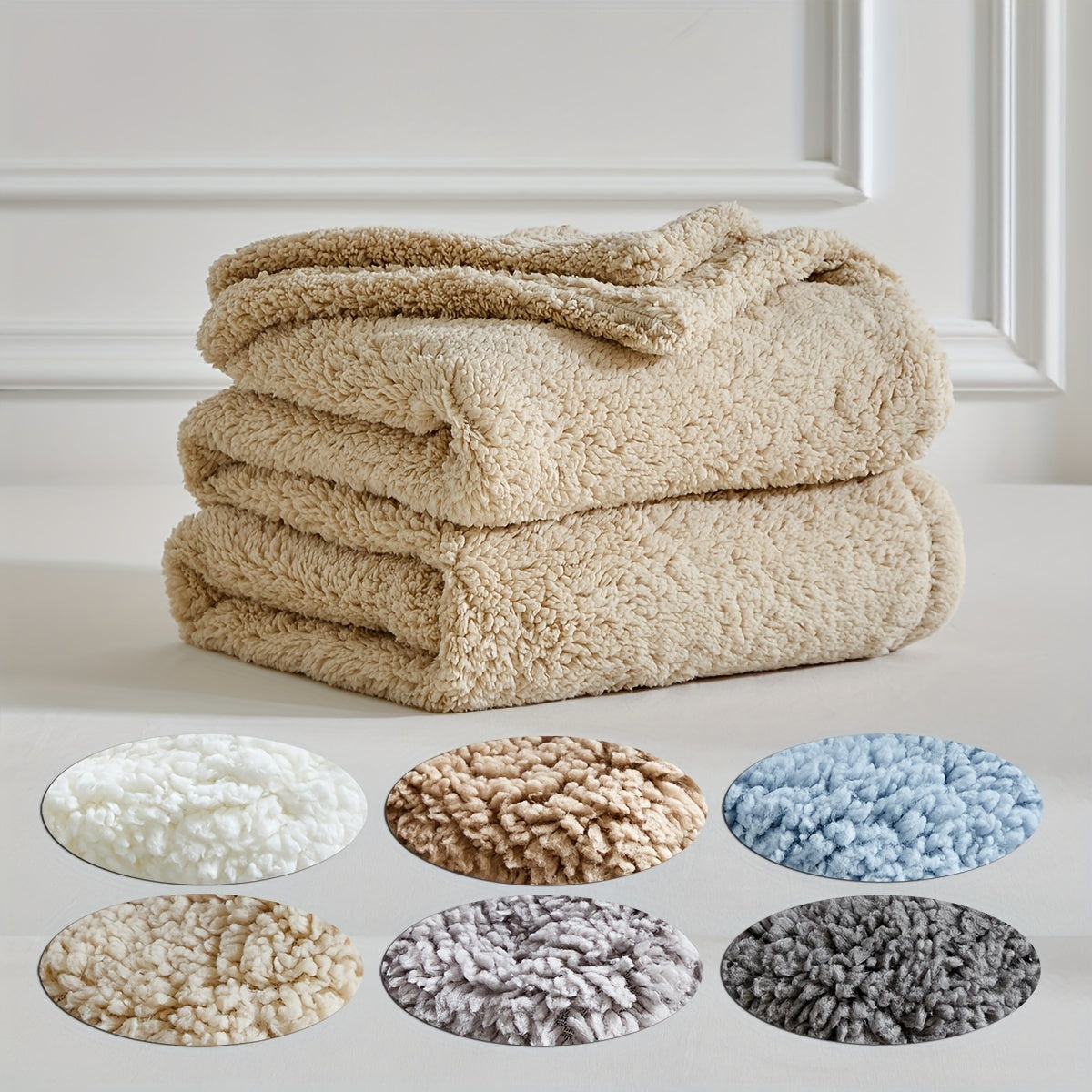 CozyCloud - Ultra-Soft Sherpa Fleece Blanket, Reversible & Machine Washable