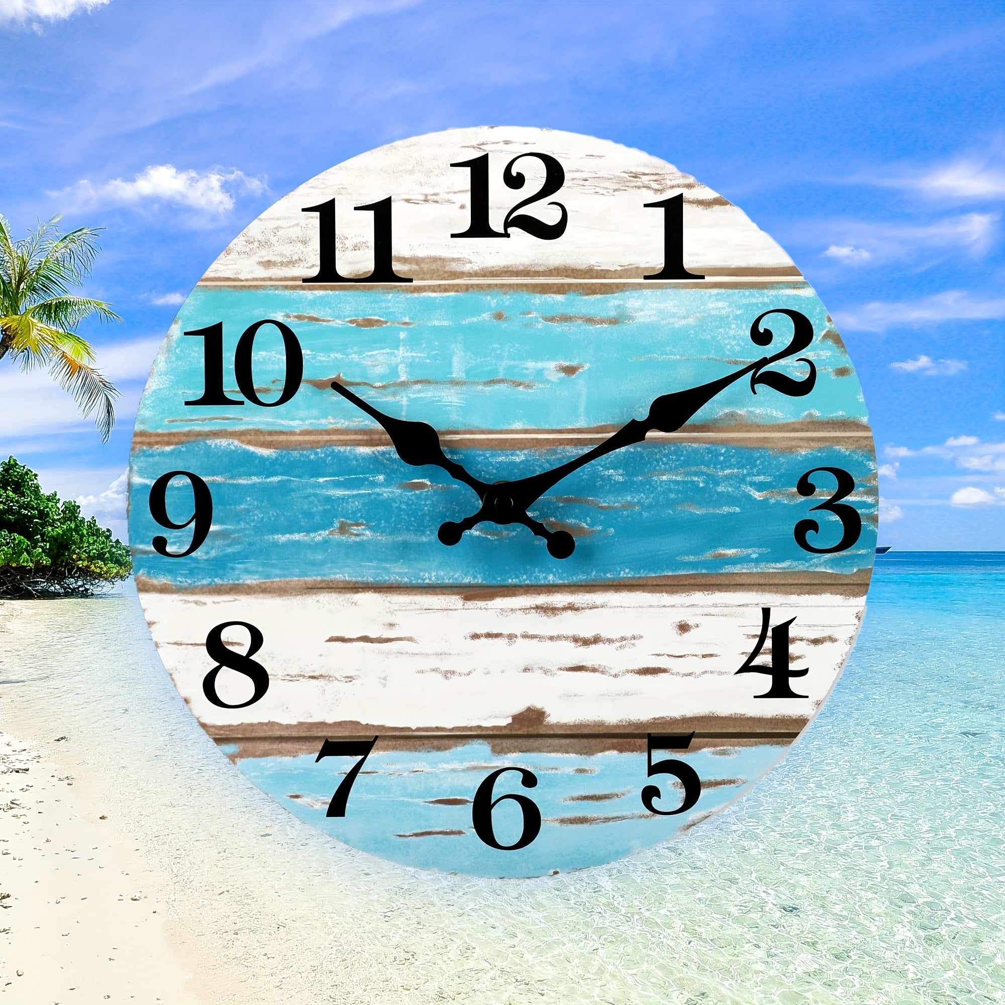 OceanTime - Silent Nautical Wall Clock for Indoor and Outdoor Use