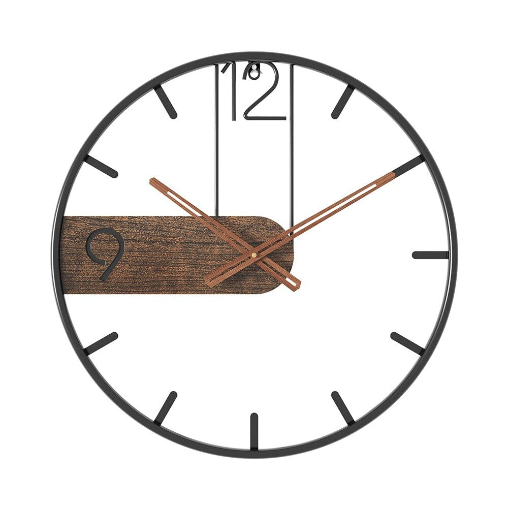 IronOak - Modern Wall Clock with Timeless Elegance