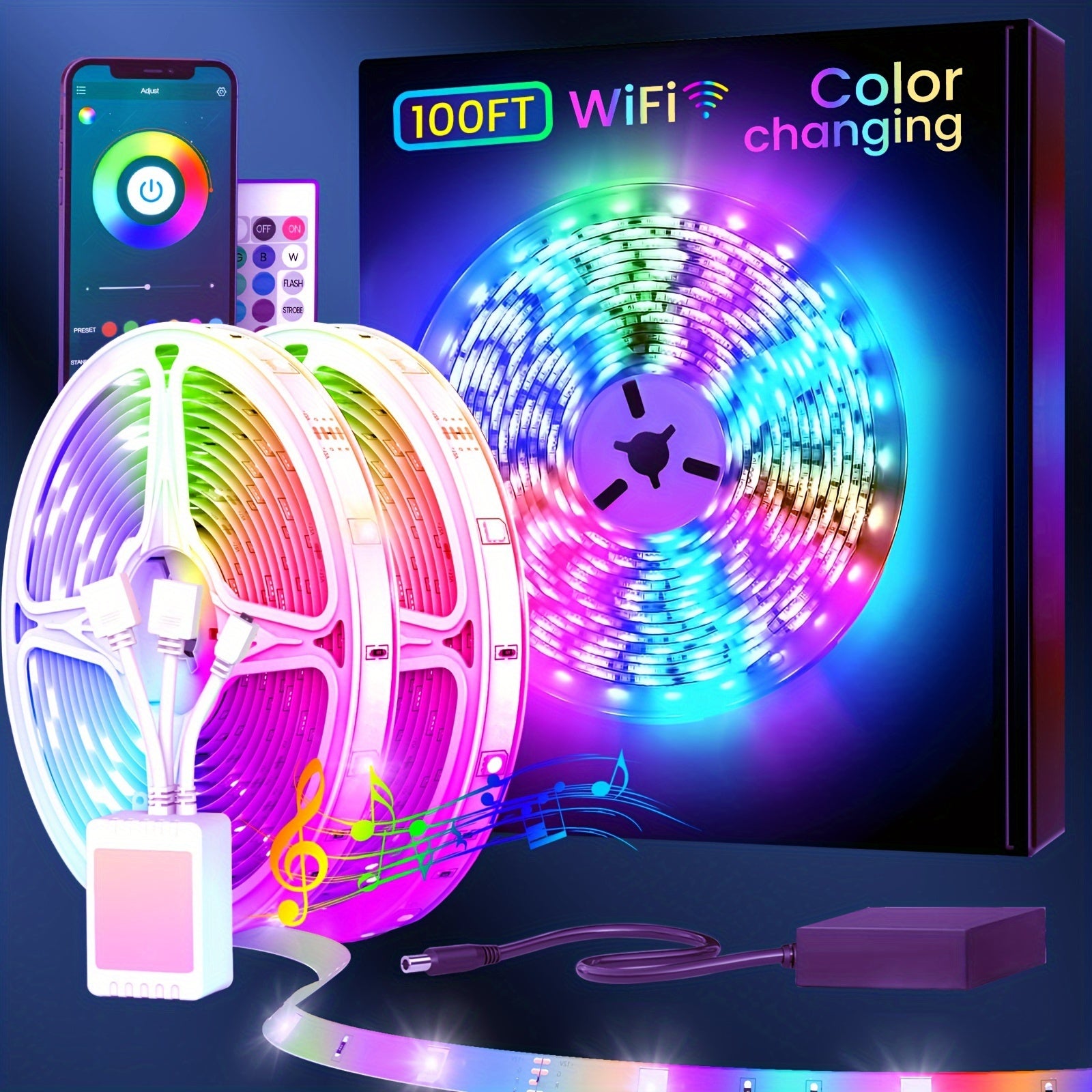 LED-strips med farveskift og app-styring