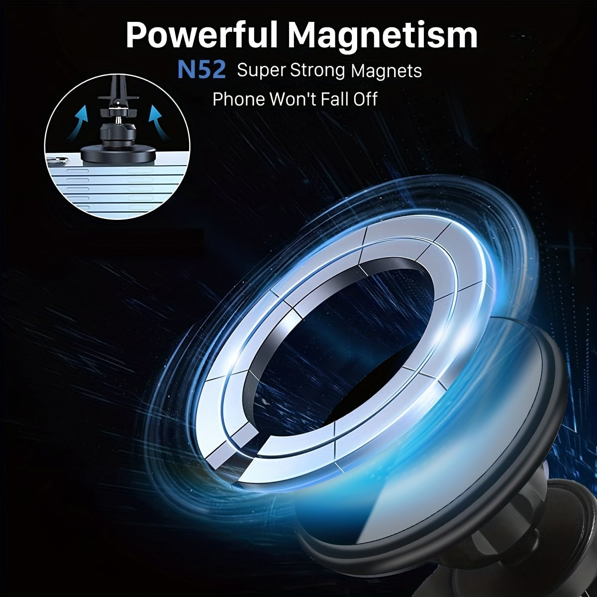 Bezdrátová nabíječka do auta Magnetický držák na telefon
