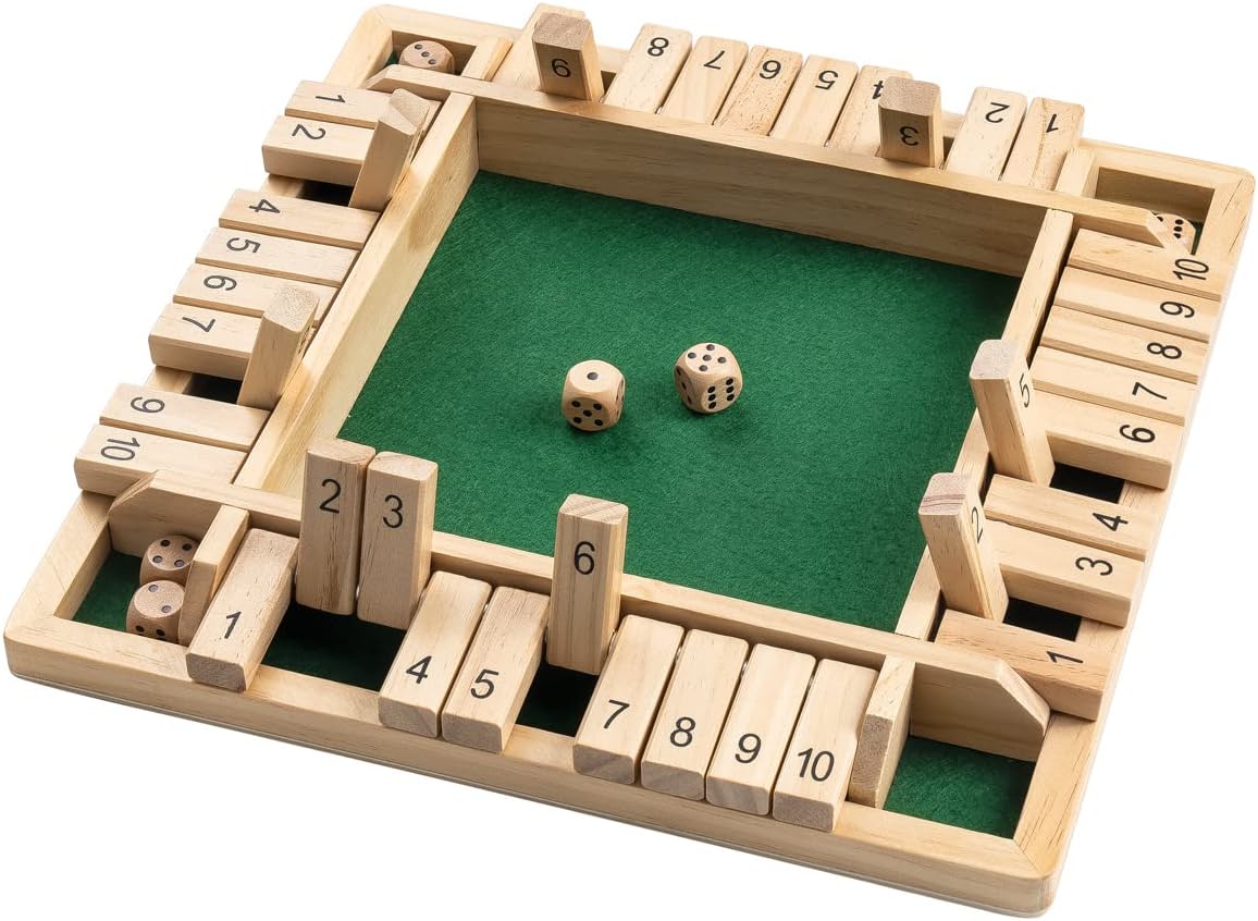 Juego de mesa de dados de madera "Cierra la caja"