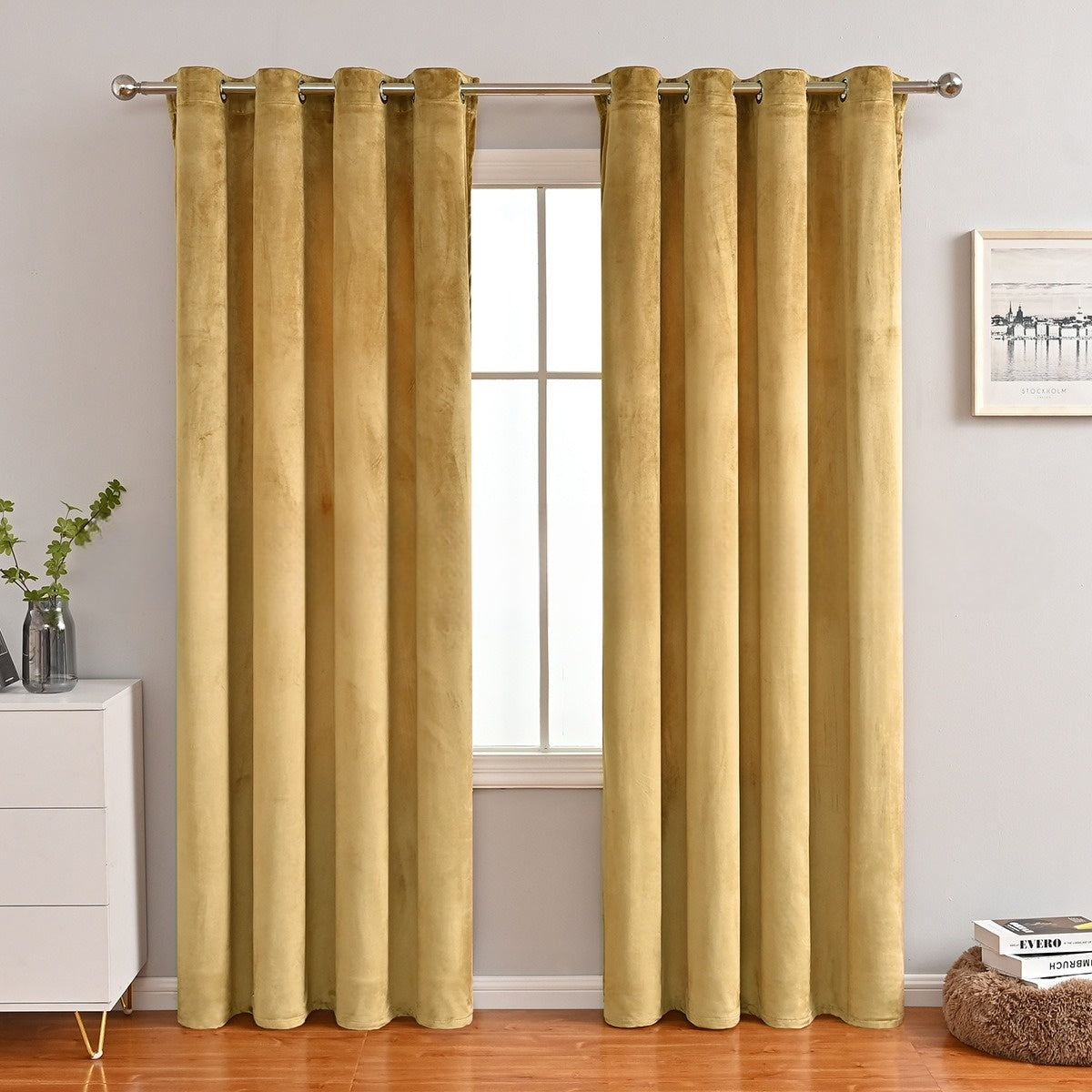 Cozy Haven Thermal Velvet Drapes: Blackout and Insulating Curtains for a Perfect Bedroom Sanctuary