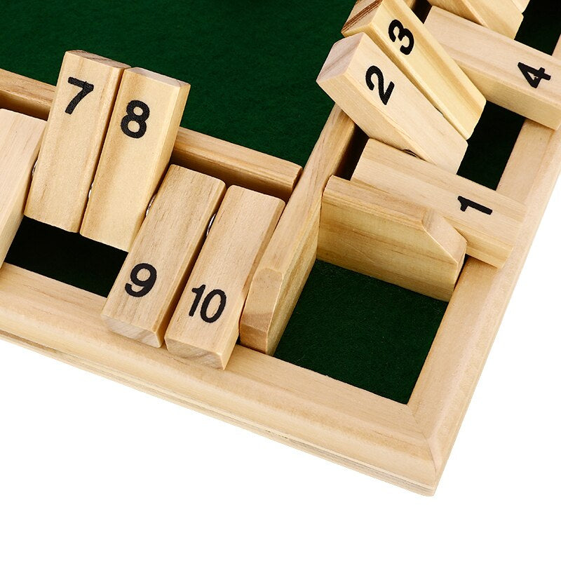 Juego de mesa de dados de madera "Cierra la caja"